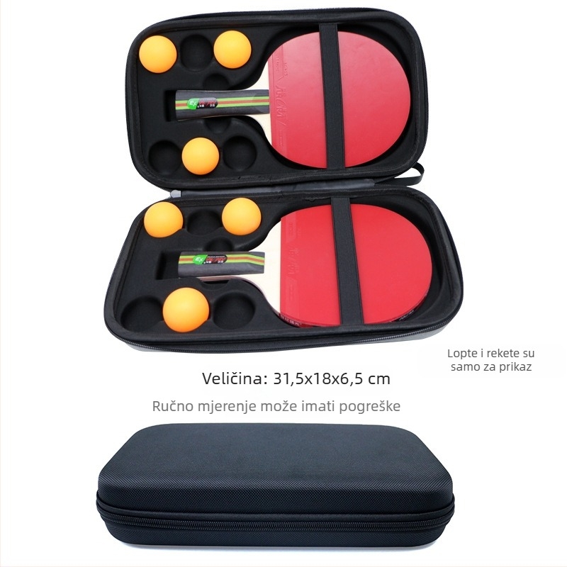 Prekogranična, vruća prodavana torba za rekete za stolni tenis, sportska, prijenosna, tvrda, otporna na pad, 2 EVA torba za pohranu, novi proizvod