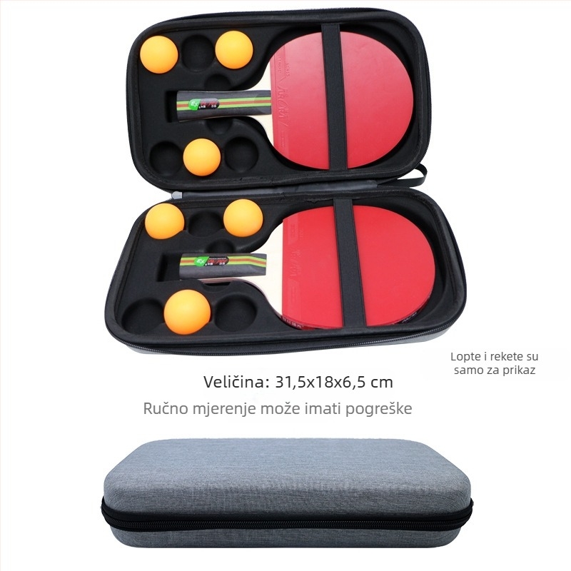 Prekogranična, vruća prodavana torba za rekete za stolni tenis, sportska, prijenosna, tvrda, otporna na pad, 2 EVA torba za pohranu, novi proizvod