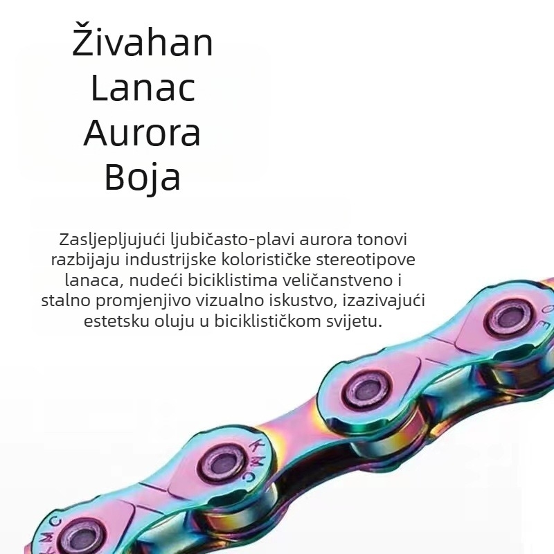 Tajvan Kmccobu Aurora Color lanac za bicikl X10 X11 X12 brdski bicikl cestovni bicikl blistavo šareni