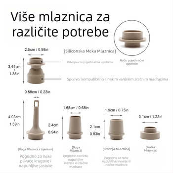 Nova vanjska zračna pumpa za kampiranje, praktična, kompaktna i snažna zračna pumpa, višenamjenska bačva zračne pumpe za kampiranje