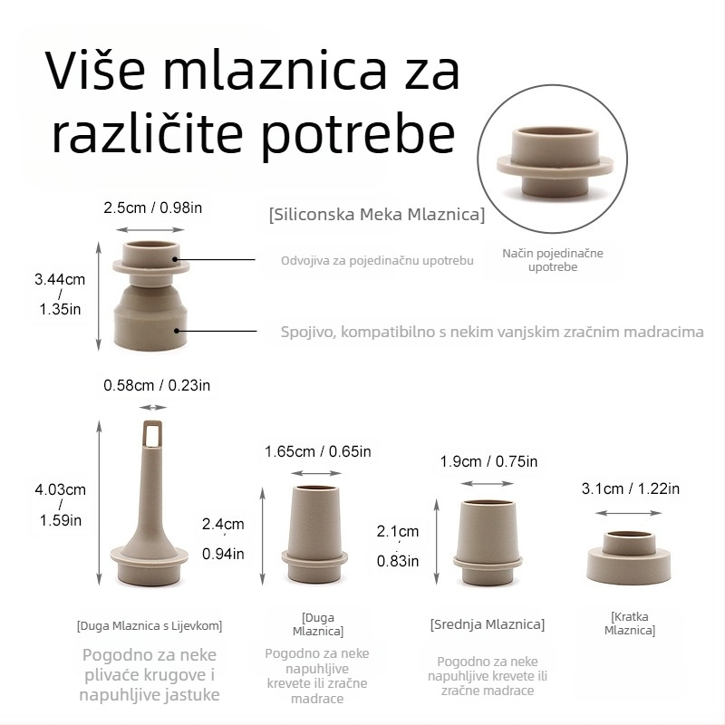 Nova vanjska zračna pumpa za kampiranje, praktična, kompaktna i snažna zračna pumpa, višenamjenska bačva zračne pumpe za kampiranje