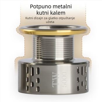 Rola za ribolov s metalnom čašicom za varalice, opće namjene, galvanizirani štap za varalice, kotač za predenje, morski štap za ribolov, kotač za strunu, ribolovna oprema, veleprodaja štapova, kotač