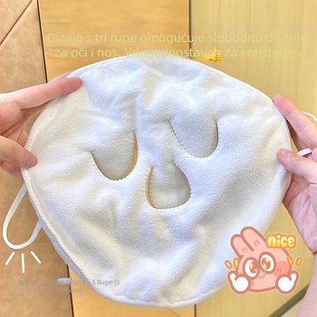 Gemeng ručnik za vruće komprese za uši, mekan, ugodan za kožu, parno grijanje, hladni i vrući ručnik za lice, vlažni ručnik za komprese koji ispunjava kožu