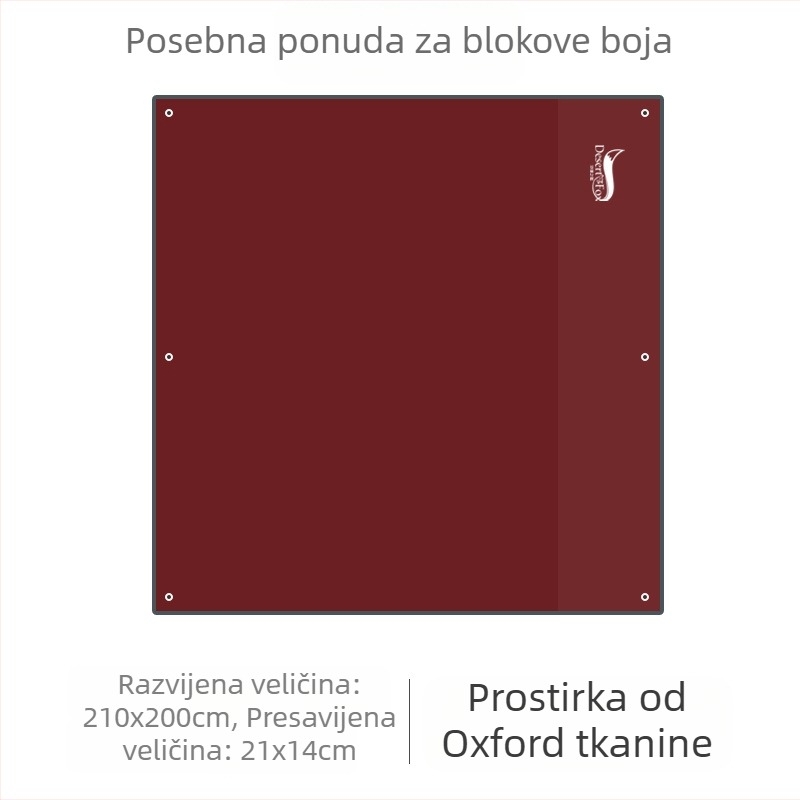 Zadebljana oxfordska tkanina za podlogu, nadstrešnica za šator, prostirka za kampiranje, vodootporna prostirka, prostirka za piknik, prostirka za kampiranje, prostirka za puzanje