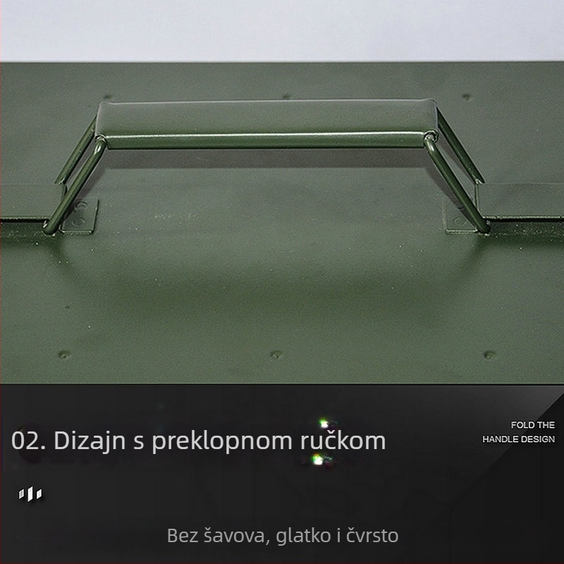 Metalna kutija za metke, kutija za pohranu alata od željeza, višenamjenska zaštitna prijenosna zatvorena kutija za pohranu alata