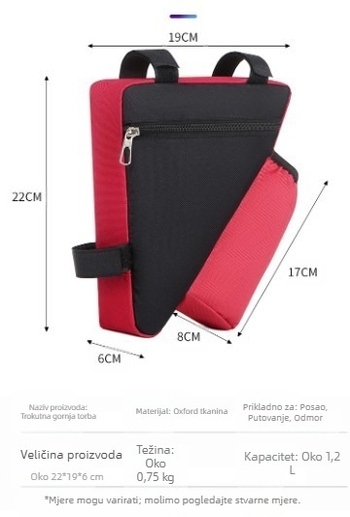 Višenamjenska torba za identifikaciju, komplet alata za bicikl s torbom za kuhalo za vodu, trokutasta torba, torba za pohranu