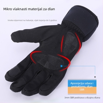 Jesenske i zimske tople rukavice za jahanje, neklizajuće, zaslon osjetljiv na dodir, vodootporne, za vanjsko planinarenje, skijanje, biciklizam, planinarenje, vjetrootporne, baršunaste