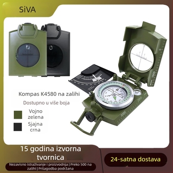 Proizvođač K4074 legirani kompas visokoprecizni višenamjenski svjetleći vanjski kompas za preživljavanje s mjeračem nagiba