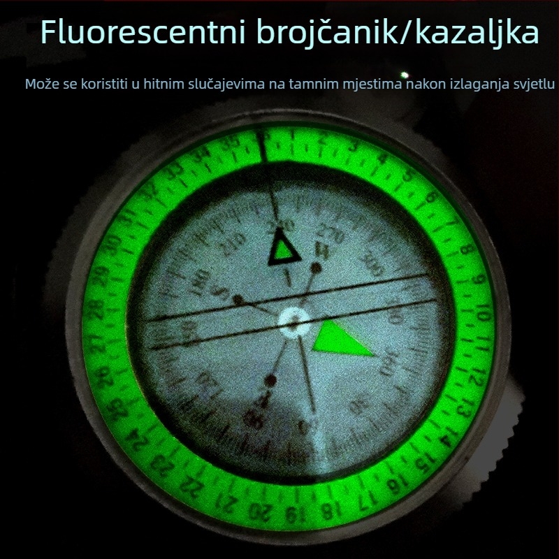 Proizvođač K4074 legirani kompas visokoprecizni višenamjenski svjetleći vanjski kompas za preživljavanje s mjeračem nagiba