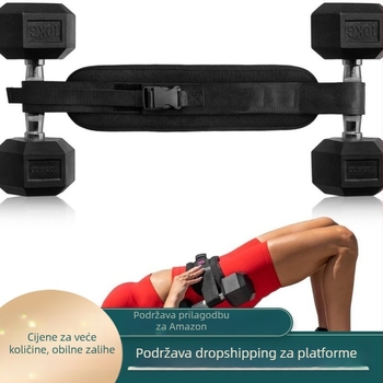 Prekogranični joga sportski pojas s bučicama za struk, pojas za nošenje utega, most za kukove, pomoćni pojas, pojas za fitness trening, potisni pojas za nošenje utega