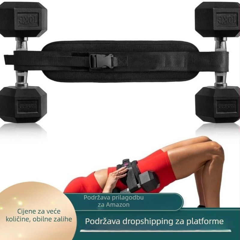 Prekogranični joga sportski pojas s bučicama za struk, pojas za nošenje utega, most za kukove, pomoćni pojas, pojas za fitness trening, potisni pojas za nošenje utega