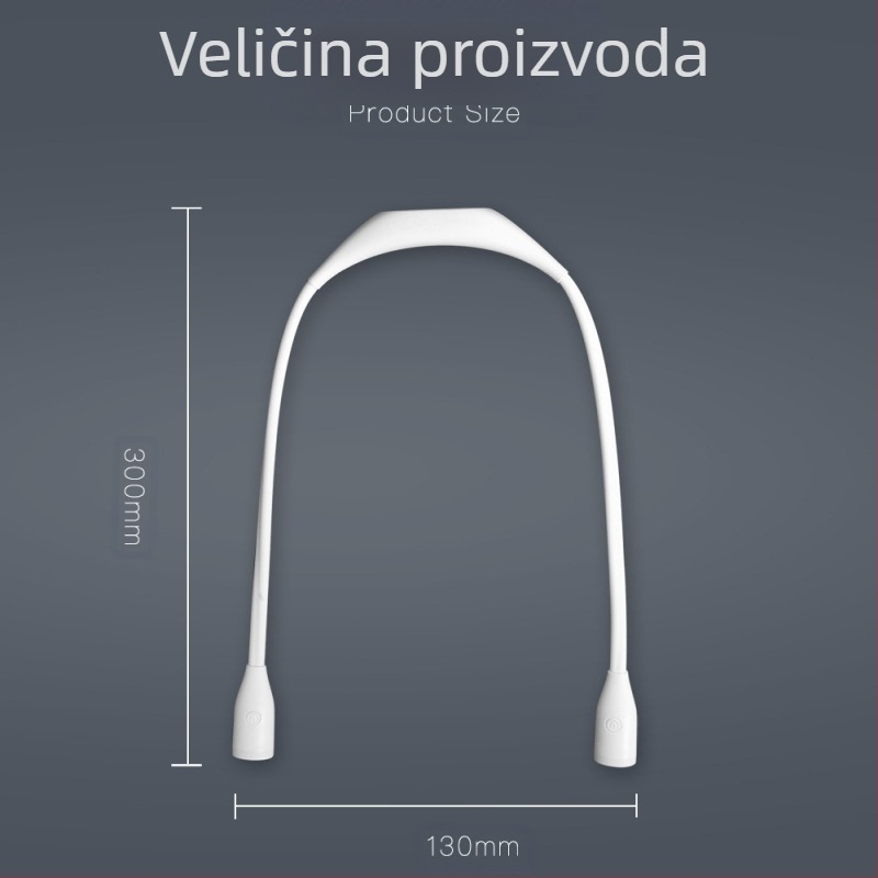Prijenosna viseća svjetiljka za vrat, zaštita za oči za učenike, LED svjetiljka za čitanje, nošenje svjetiljke za čitanje s USB punjenjem, vanjska LED svjetiljka za noćno trčanje