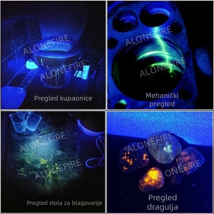 SV18 365nm fluorescentni agens za detekciju mačje mahovine, mačjeg urina, pčelinjeg voska, novčića za testiranje dima i alkohola, 12W ultraljubičasta svjetiljka