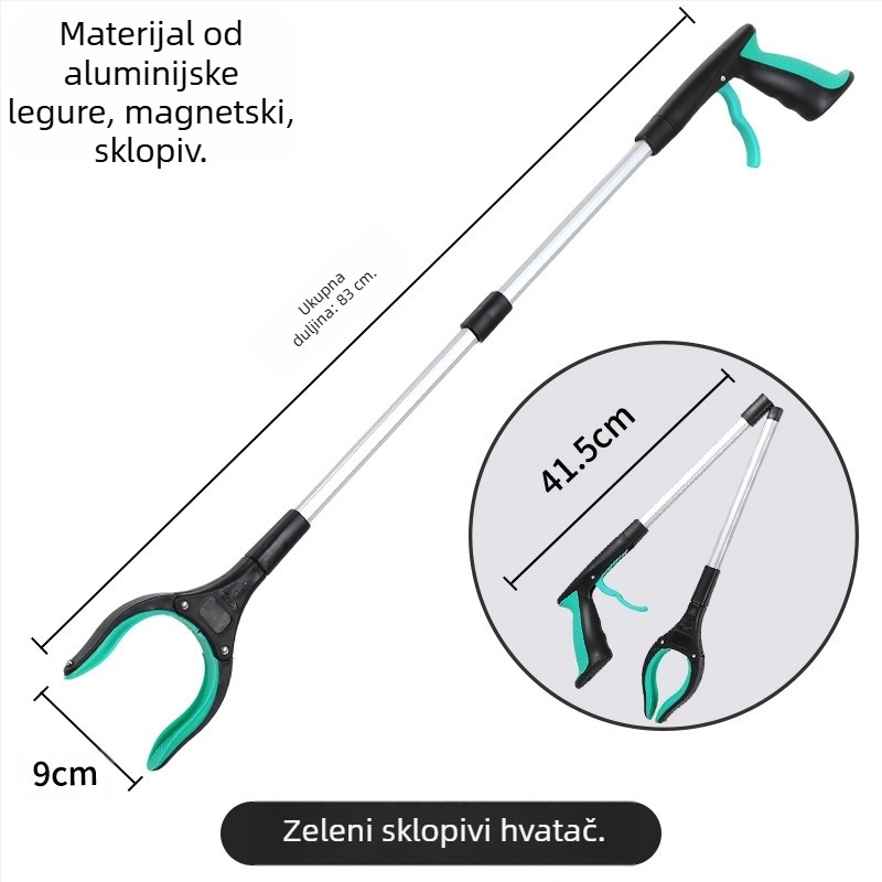 Prekogranična sklopiva kopča za smeće od zadebljane aluminijske legure, sanitarna kopča za smeće, kopča za trudnice, ne savijajte se nad kopčom