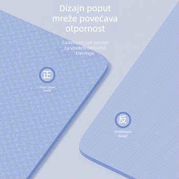 SanFan2024 Nova prostirka za jogu, apsorpcija udaraca, neklizajuća, tiha prostirka za fitness, kućni sport, snažan odskok, mekana prostirka