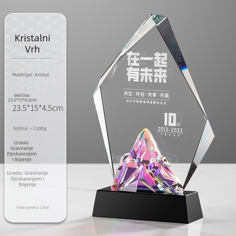 Kristalni trofej 2024. Kreativni trofej Izvanredna čast zaposlenika Komemorativne nagrade tima Godišnji sastanak Medalja Graviranje