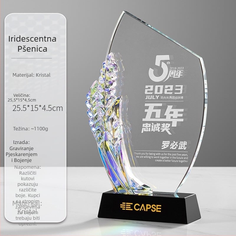 Kristalni trofej 2024. Kreativni trofej Izvanredna čast zaposlenika Komemorativne nagrade tima Godišnji sastanak Medalja Graviranje