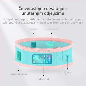 Nova sportska torba za struk, velikog kapaciteta, za tipke mobitela za muškarce i žene, za trčanje i jahanje na otvorenom, višenamjenska, prozračna, neklizajuća