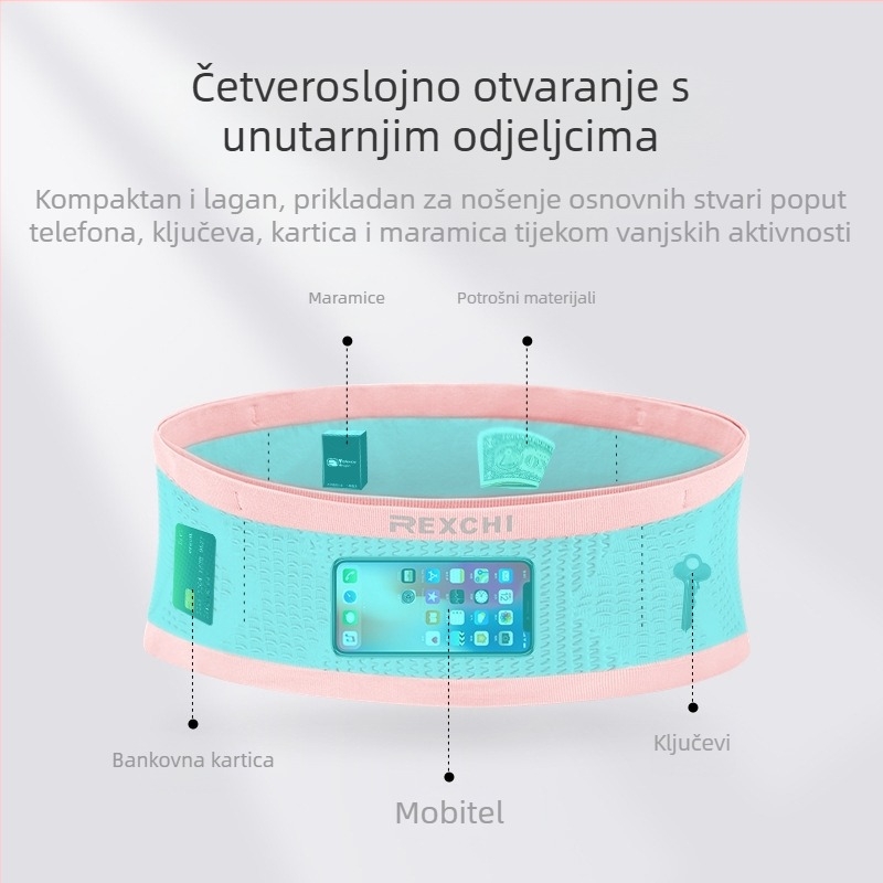 Nova sportska torba za struk, velikog kapaciteta, za tipke mobitela za muškarce i žene, za trčanje i jahanje na otvorenom, višenamjenska, prozračna, neklizajuća