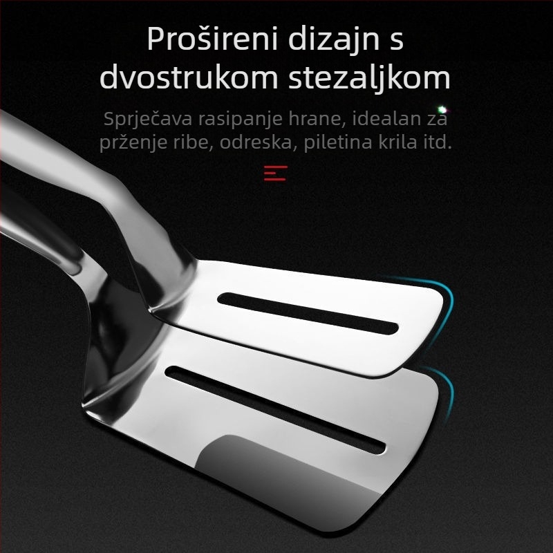 Nechuan 304 Lopata za prženje ribe od nehrđajućeg čelika, kućna lopata za prženje, kopča za lopatu za ribu, lopata za palačinke, lopata za odrezak, artefakt za prženje ribe