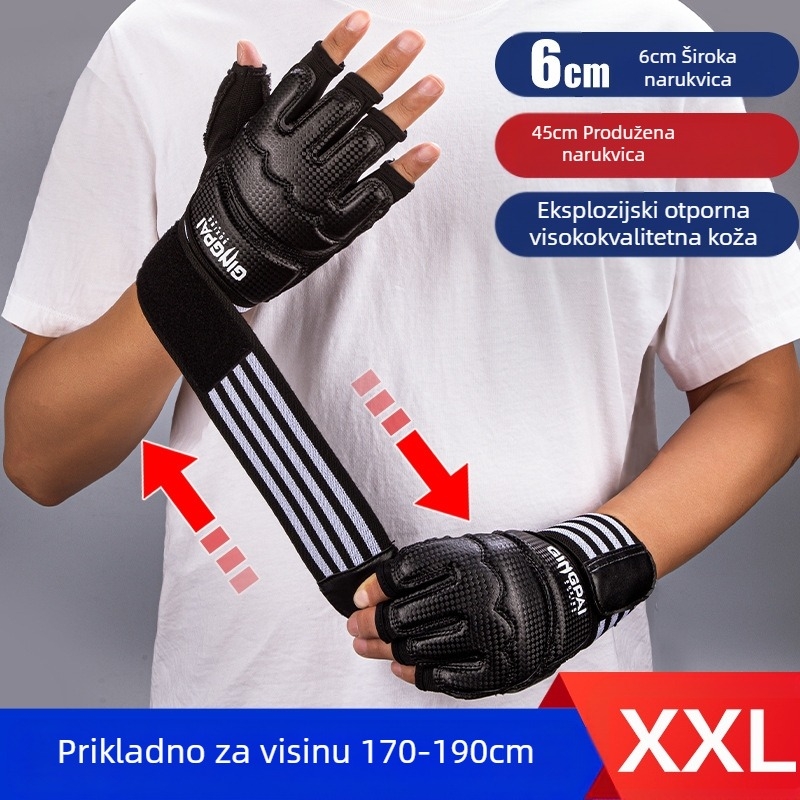 Rukavice za MMA borbe s pola prsta za odrasle i djecu, vreća s pijeskom za trening, UFC profesionalne boksačke rukavice s pola prsta