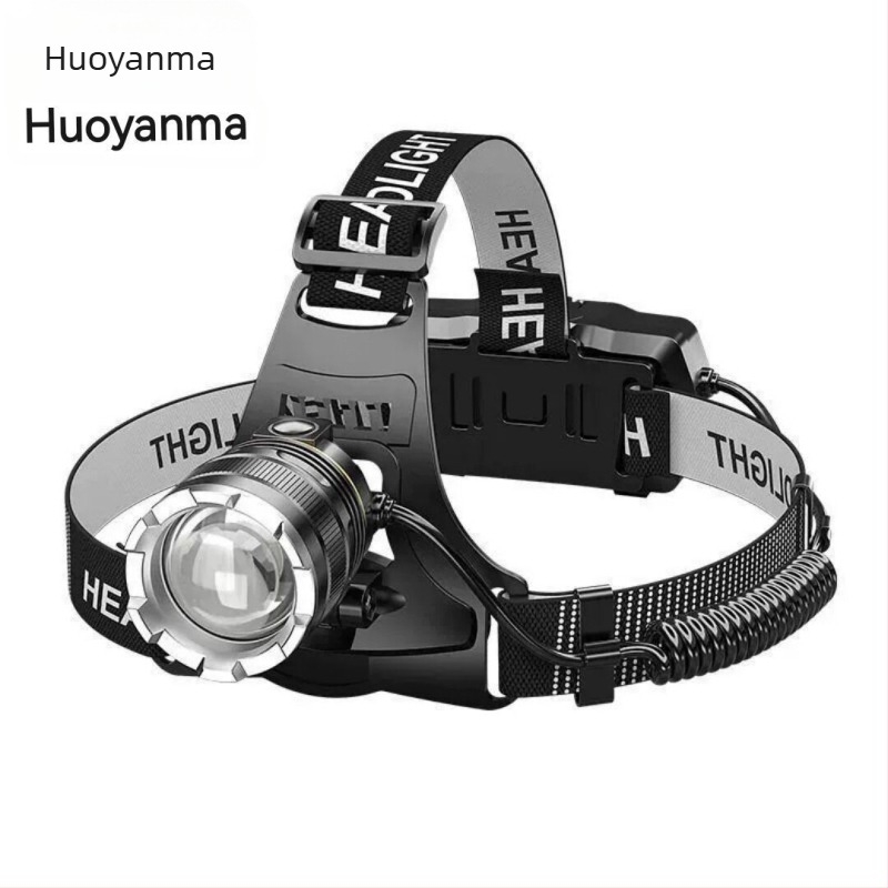 Prekogranična HP15 zum indukcijska svjetiljka za glavu, svjetiljka za rudare, noćni ribolov, vanjska, dugog dometa, P50 ksenonska svjetiljka