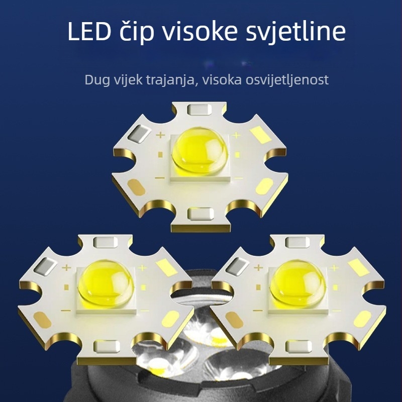 Prekogranična mala svjetiljka s tri oka, COB bočno svjetlo, prijenosna olovka za označavanje, kopča za rad, svjetlo za inspekciju, snažno magnetsko istaknuto vanjsko osvjetljenje