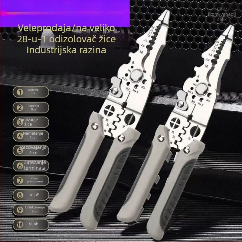 Veleprodaja alata za skidanje izolacije višenamjenski alat za skidanje izolacije električar prekinute žice alat za skidanje izolacije žice škare za skidanje izolacije električar hardverski alati