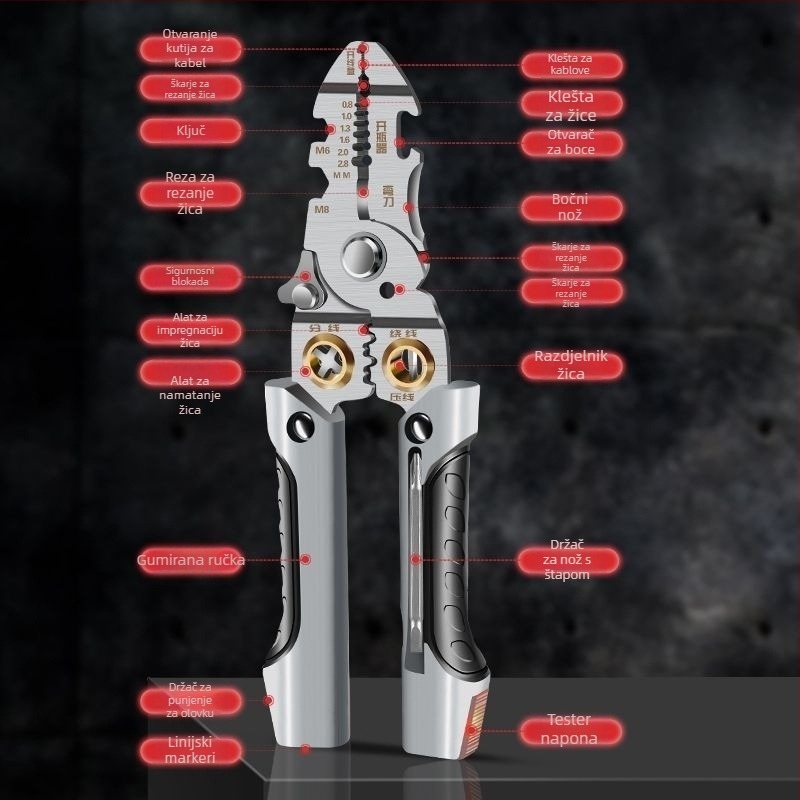 Veleprodaja alata za skidanje izolacije višenamjenski alat za skidanje izolacije električar prekinute žice alat za skidanje izolacije žice škare za skidanje izolacije električar hardverski alati
