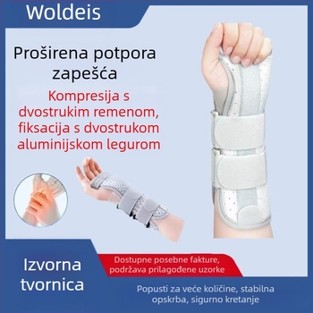 Spužvasta ortoza za zglob s dvostrukim trakama za potporu prijeloma zgloba, fiksna ortoza za zglob za muškarce i žene, ortoza za zglob s ovojnicom tetive, rehabilitacijska potpora