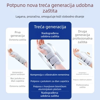 Spužvasta ortoza za zglob s dvostrukim trakama za potporu prijeloma zgloba, fiksna ortoza za zglob za muškarce i žene, ortoza za zglob s ovojnicom tetive, rehabilitacijska potpora