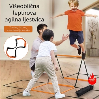 Višenamjenske sportske osjetljive ljestve, leptir, okretne ljestve, dječje fitness fiksne ljestve, ljestve od užeta za trening nogometa