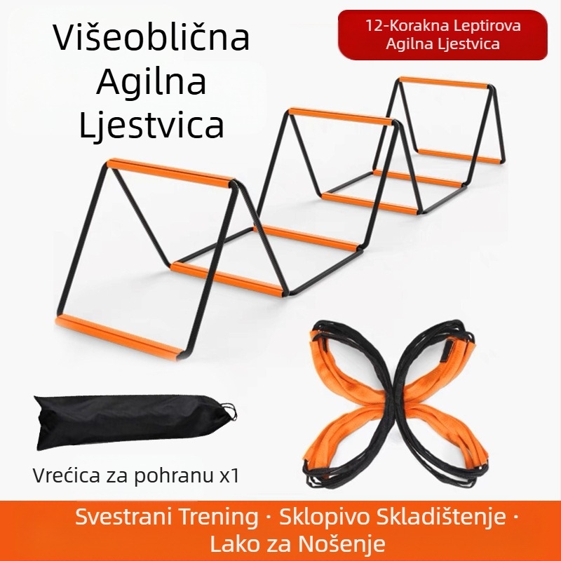 Višenamjenske sportske osjetljive ljestve, leptir, okretne ljestve, dječje fitness fiksne ljestve, ljestve od užeta za trening nogometa