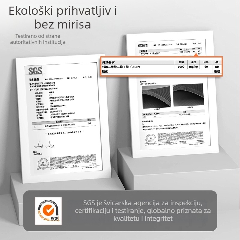 Muška prostirka za fitness za početnike, prostirka za jogu, zadebljana, proširena, duga, neklizajuća, sportska prostirka za jogu, neklizajuća za dom