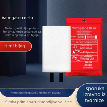 Protupožarna deka Protupožarna deka od stakloplastike 1,2 m Proizvođač kućanskih vatrootpornih ogrtač za protupožarnu deku