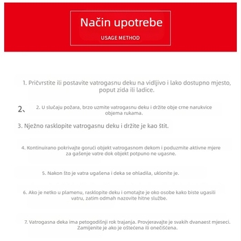 Protupožarna deka Protupožarna deka od stakloplastike 1,2 m Proizvođač kućanskih vatrootpornih ogrtač za protupožarnu deku