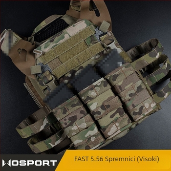 WOSPORT FAST Trostruki 5.56 Cup Pack (Visoki) Taktička MOLLE prilagodba sustava