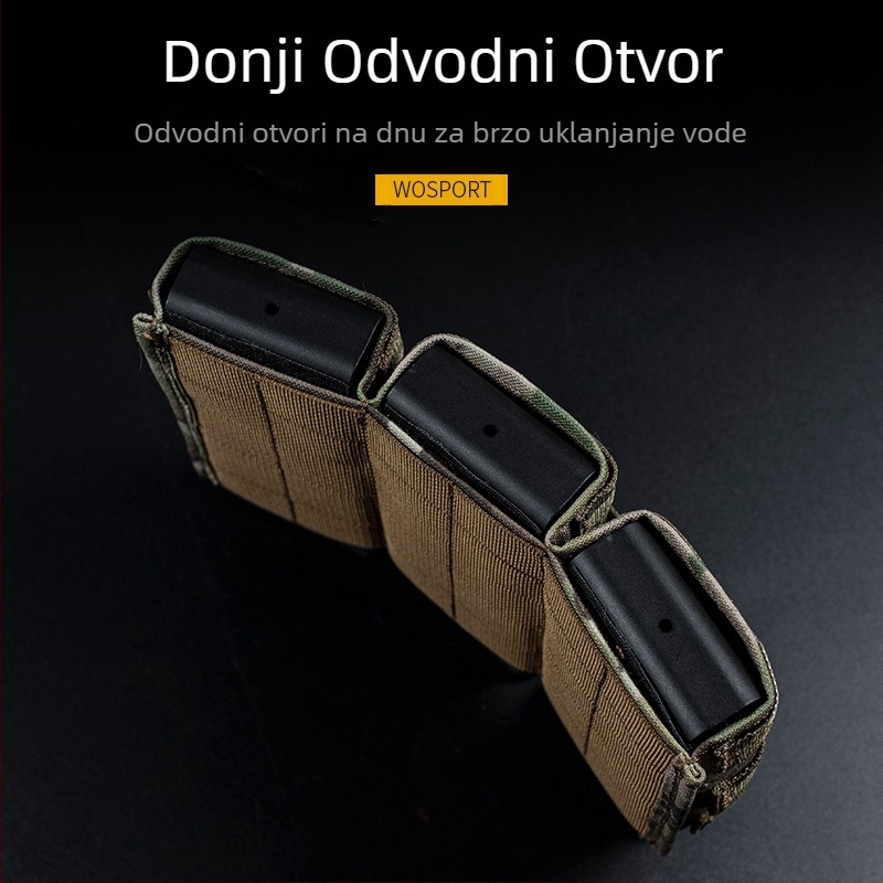 WOSPORT FAST Trostruki 5.56 Cup Pack (Visoki) Taktička MOLLE prilagodba sustava