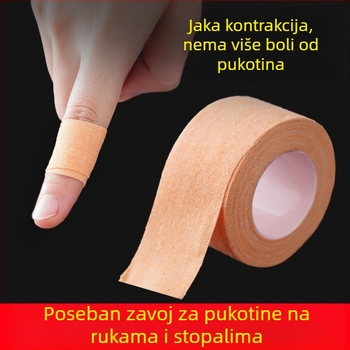 Traka u boji kože, gumena pasta protiv pucanja, prozračna, visokoviskozna traka za zavoj, samoljepljiva, pamučna traka, antialergijska