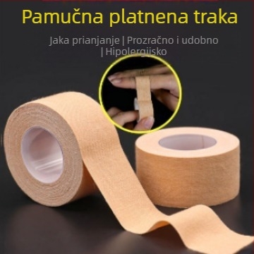 Traka u boji kože, gumena pasta protiv pucanja, prozračna, visokoviskozna traka za zavoj, samoljepljiva, pamučna traka, antialergijska