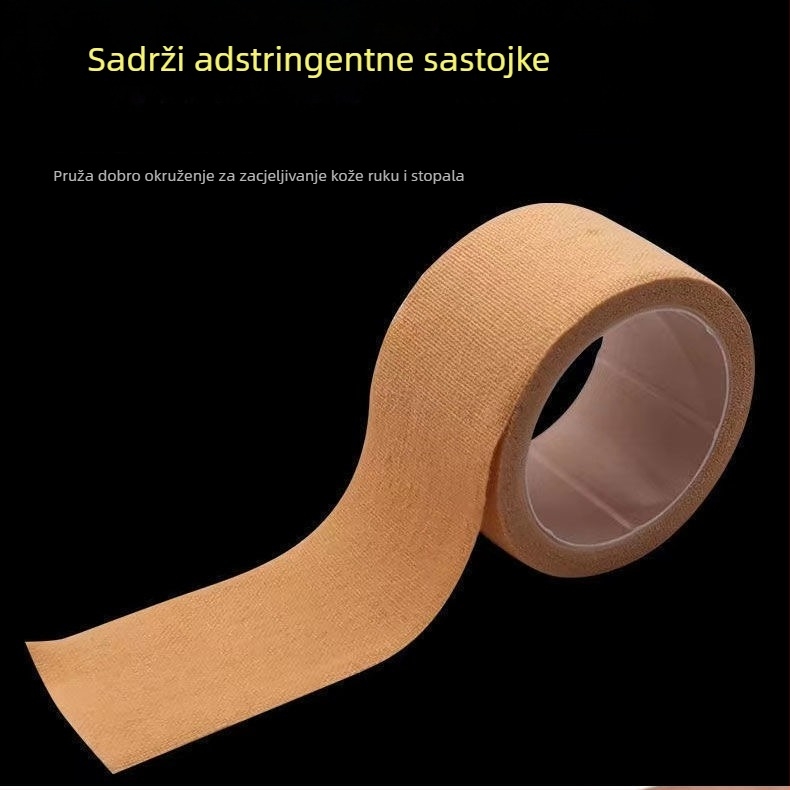 Traka u boji kože, gumena pasta protiv pucanja, prozračna, visokoviskozna traka za zavoj, samoljepljiva, pamučna traka, antialergijska