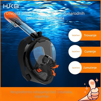 Maska za ronjenje, Tri blaga, silikonska maska za cijelo lice, potpuno suho ronilačko odijelo, zaštita od gušenja