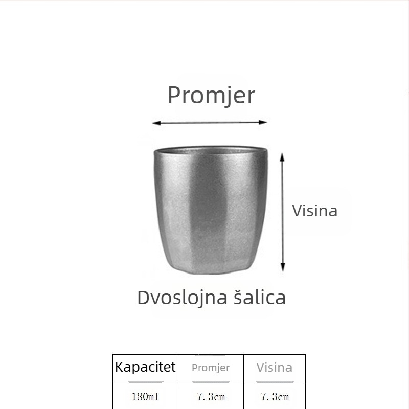 Retro industrijska čaša za pivo, šalica od nehrđajućeg čelika 304, kućna šalica za vodu, kreativna, za kampiranje na otvorenom, u nevolji