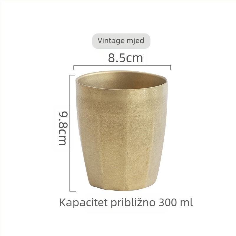 Retro industrijska čaša za pivo, šalica od nehrđajućeg čelika 304, kućna šalica za vodu, kreativna, za kampiranje na otvorenom, u nevolji