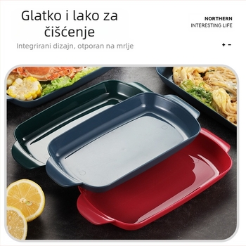Tanjur za rižina crijeva, tanjur za roštilj, vrući lonac za restorane, poseban pravokutni plastični tanjur, komercijalni kućanski tanjur za rižina crijeva, binauralni