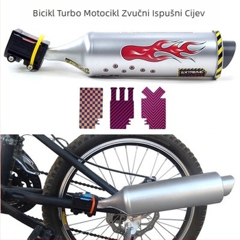 Zvučni efekt turbine za bicikl, motocikl, ispušna cijev, siren za brdski bicikl, bicikl, cool zvonce za igru, žbica, truba