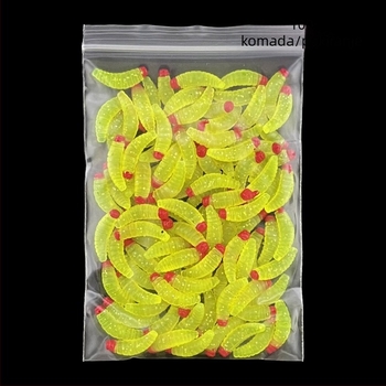 Prekogranični Luya mamac za umakanje glave kruha crv PVC bionički crv crvena glava mekani mamac lažni mamac pakiranje veleprodaja