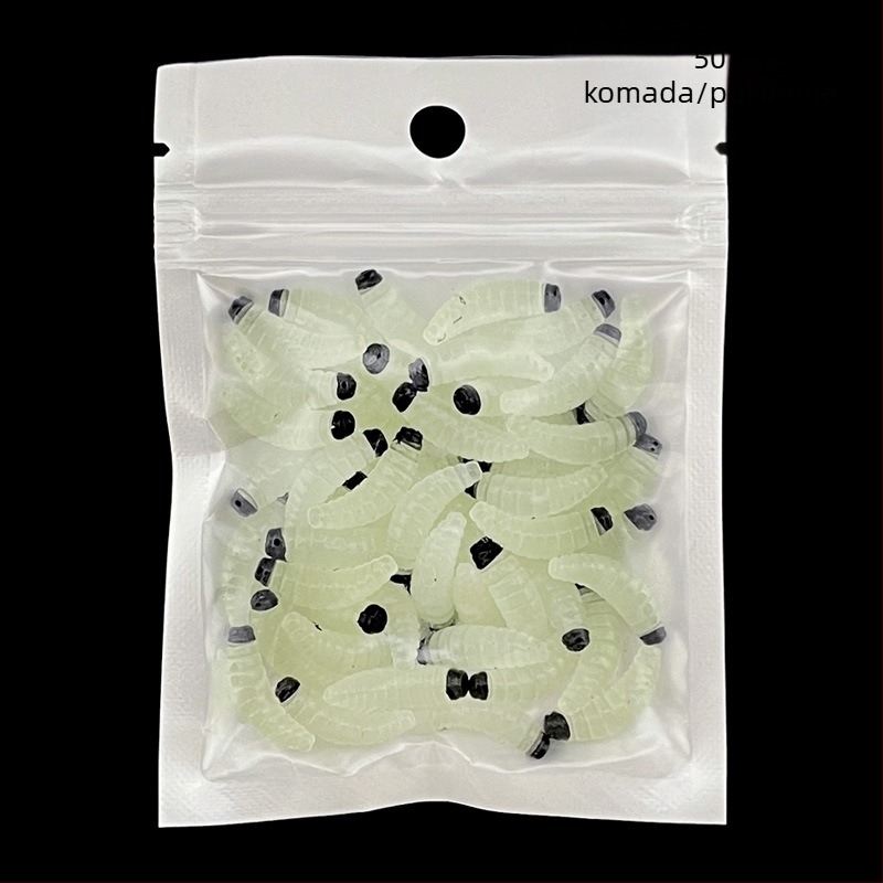 Prekogranični Luya mamac za umakanje glave kruha crv PVC bionički crv crvena glava mekani mamac lažni mamac pakiranje veleprodaja