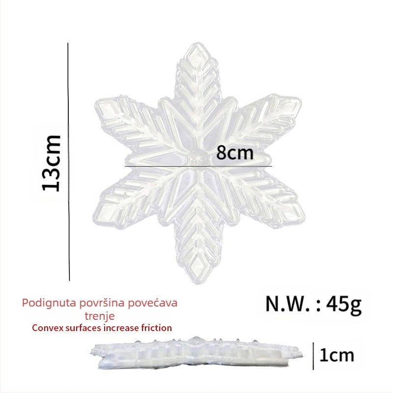 Za prekogranične naljepnice, nove vanjske naljepnice za snowboard s pahuljicama, protuklizne, uvozni materijal, prostirka za dasku otporna na habanje