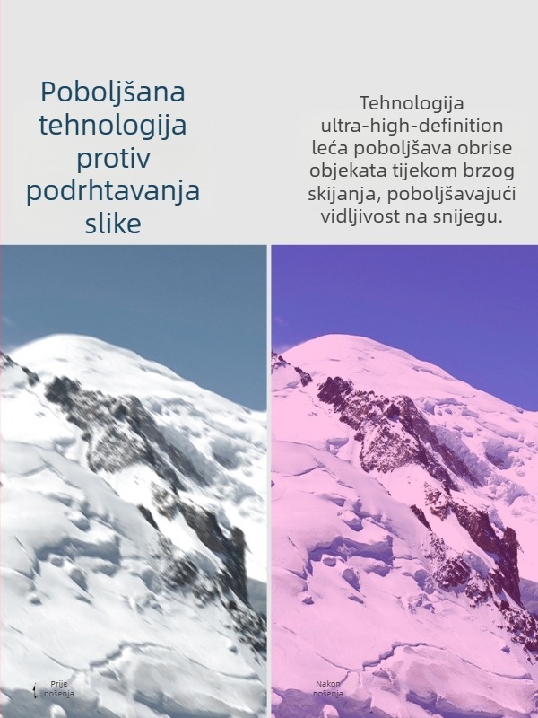 Kapvoe Maze magnetske skijaške naočale koje mijenjaju boju, vanjske naočale otporne na vjetar, vodu i UV zračenje za muškarce i žene